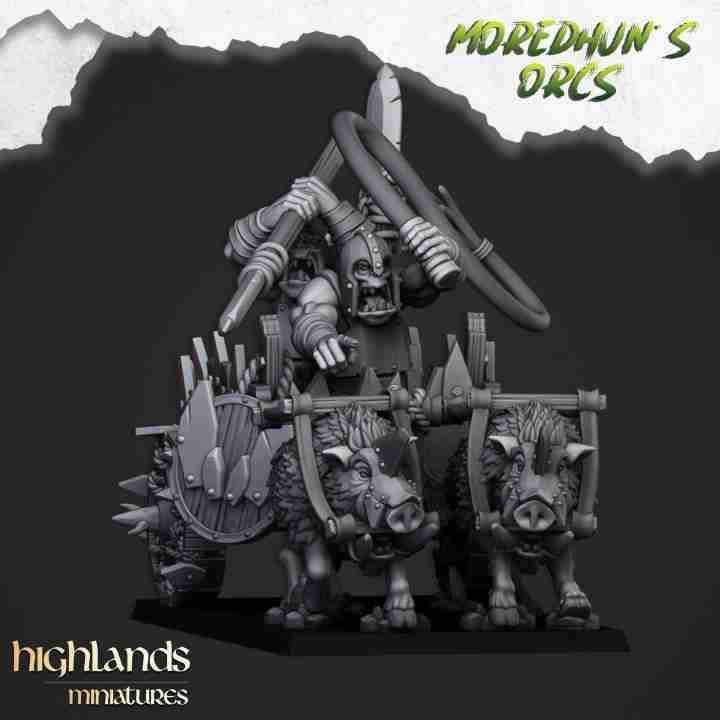 Orc Chariot  - Highlands Miniatures - Moredhuns Orcs