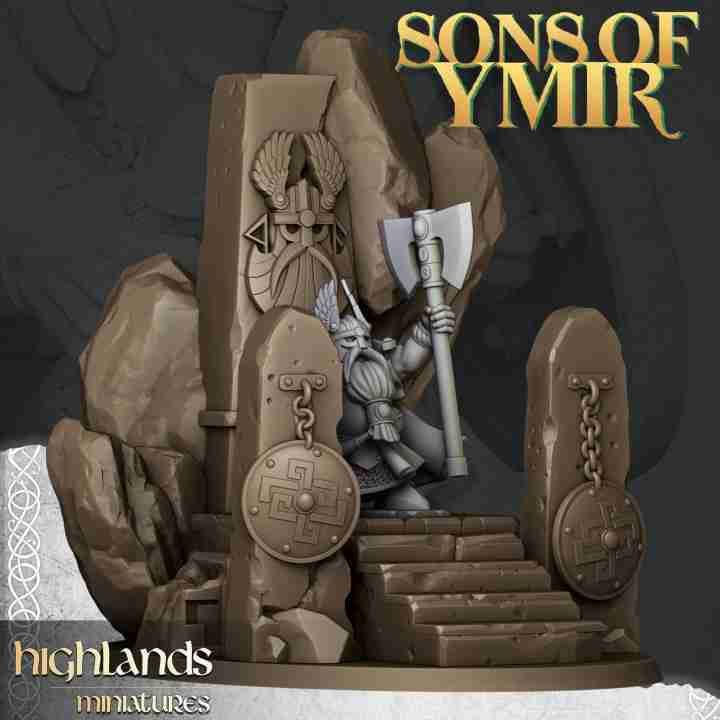 The Dwarf Lord on scenic base - Highlands Miniatures