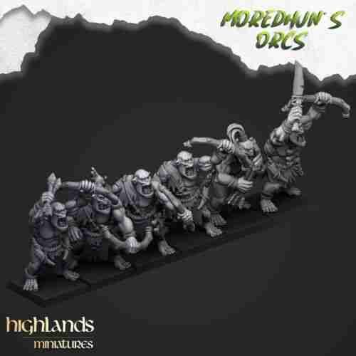 Savage Cave Orcs with Bows - Highlands Miniatures - Moredhuns Orcs