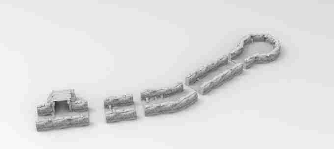 Tobruk Trenches , stl file WW2, Modern Warfare , Apocalypse