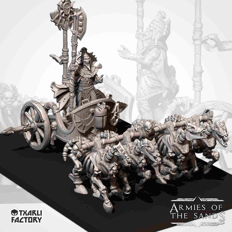Big King/Prince in Chariot - Txarli Factory Miniatures - Armies of the Sands