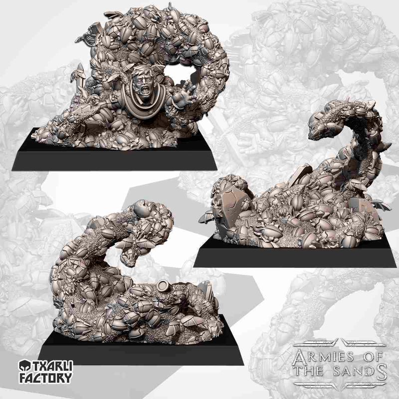Beatle Swarms [3 models ] - Txalri Factory Miniatures - Armies of the Sands