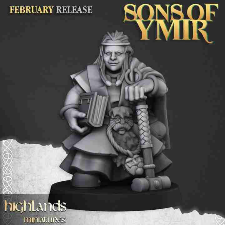 Dwarf Female Ruinpriest - Highlands Miniatures - Sons of Ymir