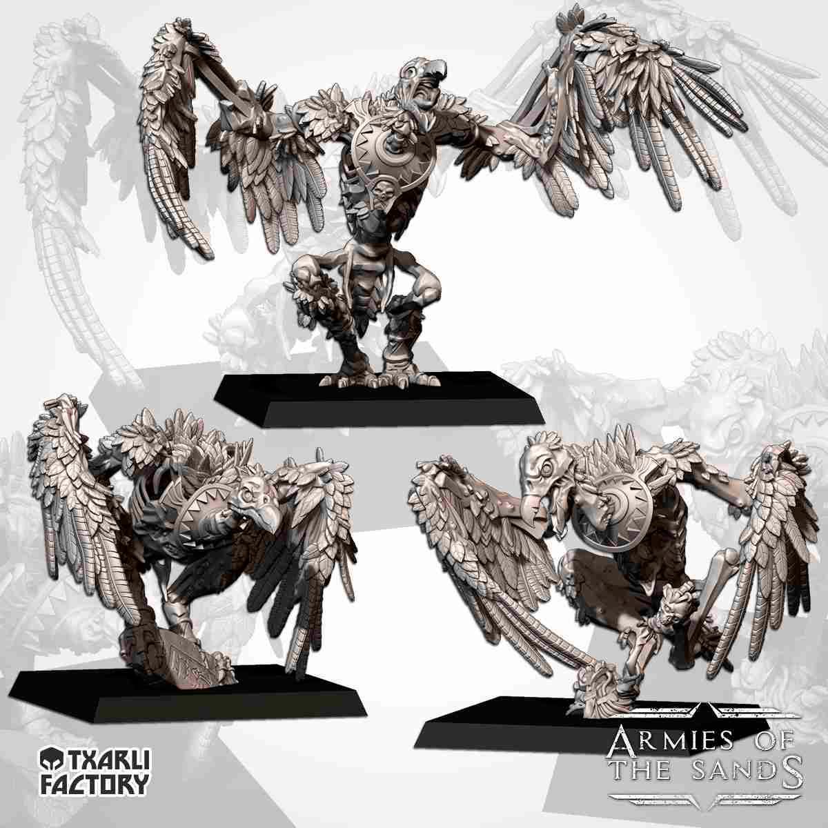 Undead Vultures [3 models ] - Txalri Factory Miniatures - Armies of the Sands