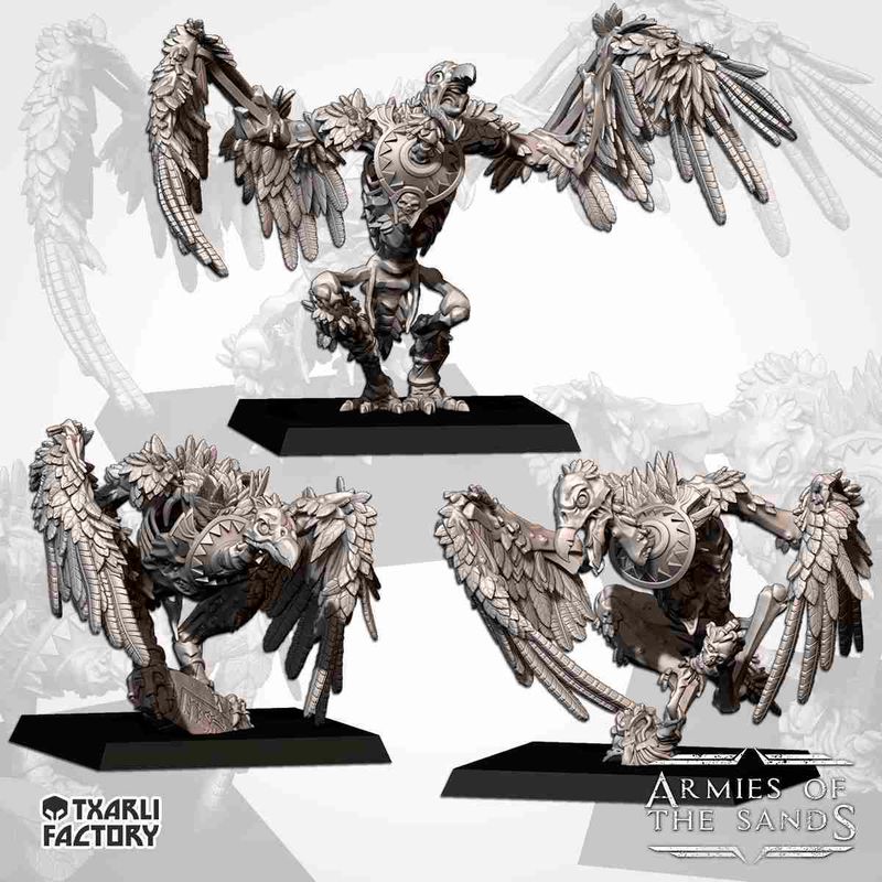 Undead Vultures [3 models ] - Txalri Factory Miniatures - Armies of the Sands