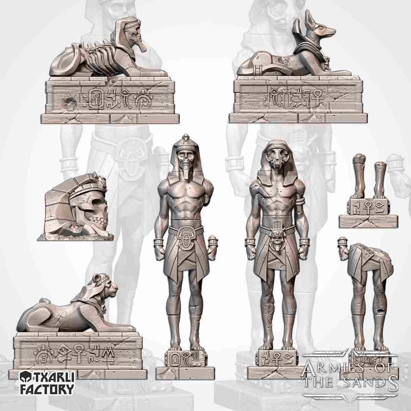 Tomb King Scenic Pieces [ 1 of each ] - Txarli Factory - Armies of the Sands