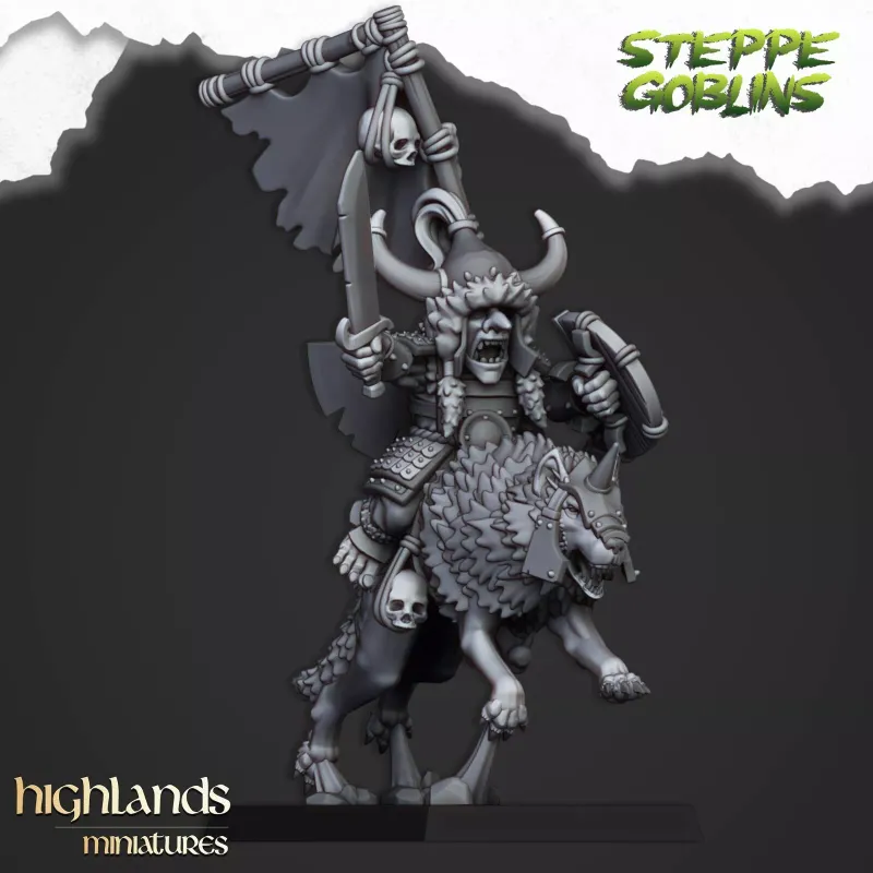 Goblin Mounted Khan - Highlands Miniatures - Steppe Tribes