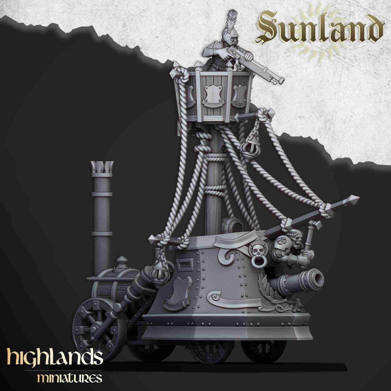 The Ironclad Landship - Highlands Miniatures - Sunland - The Empire of the Sun