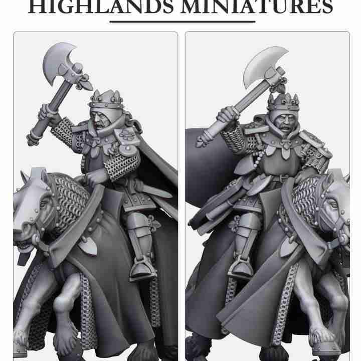 Mounted Sir Robert, Duke of Gallia - Highlands Miniatures