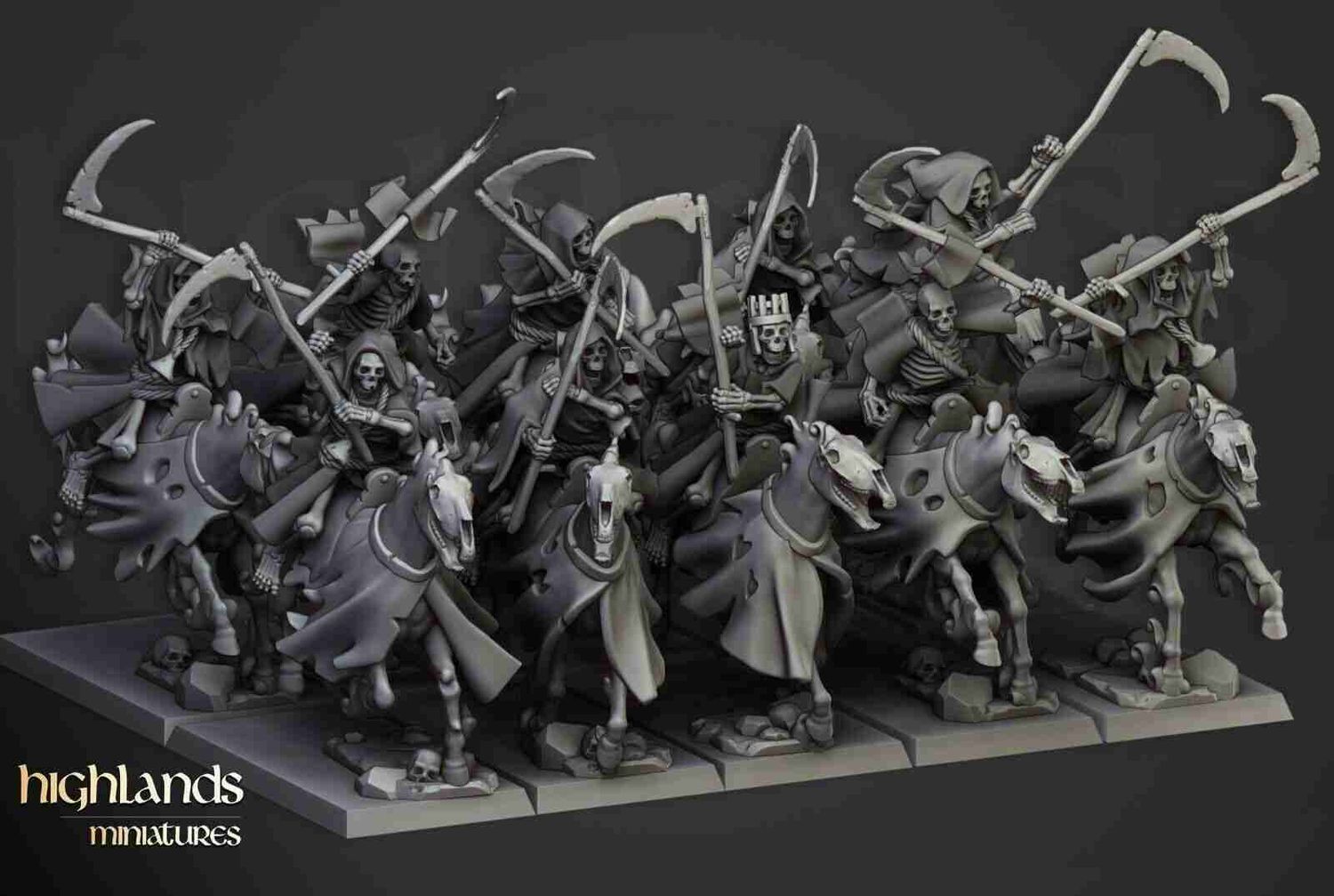Spectral Cavalry Unit [ 6 figures ] - Highlands Miniatures - Transilvanya - The Fallen Realm
