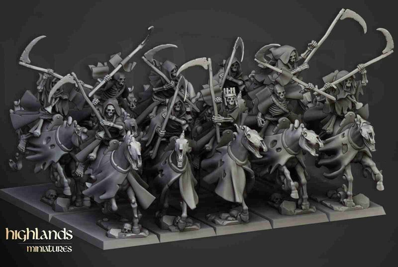 Spectral Cavalry Unit [ 6 figures ] - Highlands Miniatures - Transilvanya - The Fallen Realm
