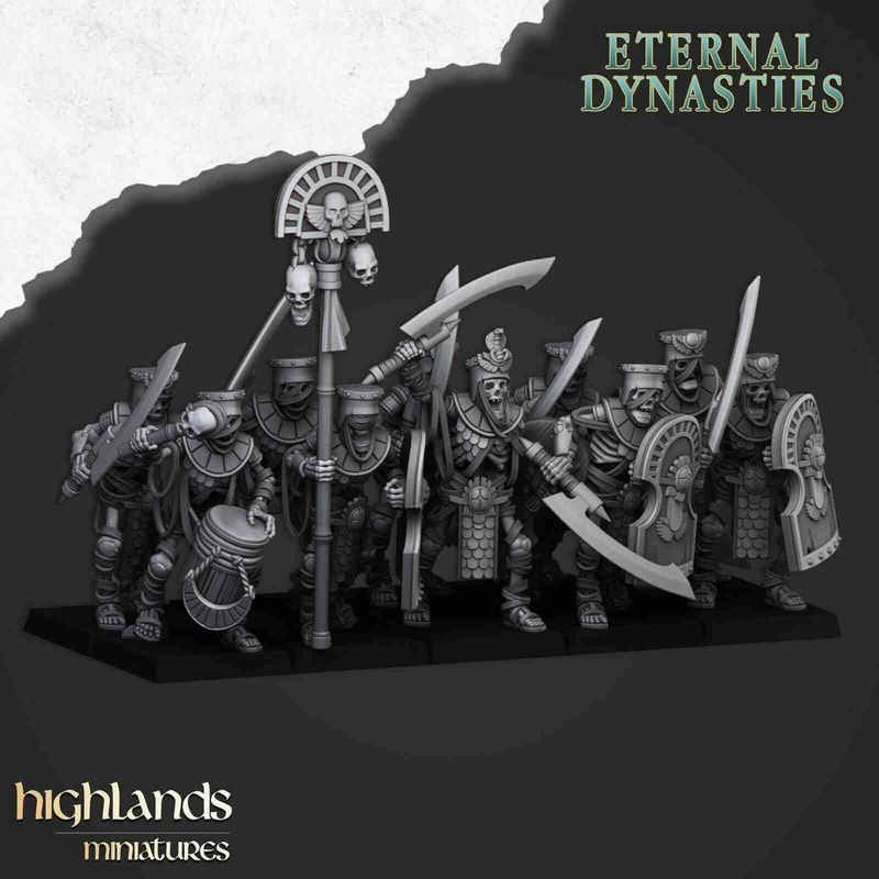Eternal Dynasties Ancient Guard Warriors with Swords - WHFB and other Fantasy systems