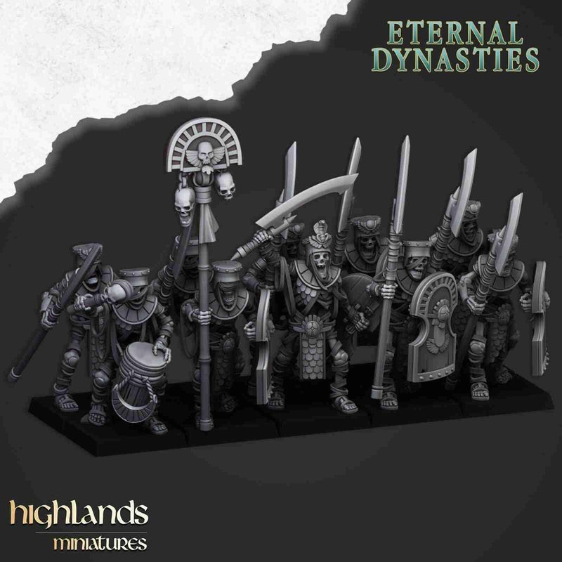 Eternal Dynasties Ancient Guard Warriors with halberds - WHFB and other Fantasy systems