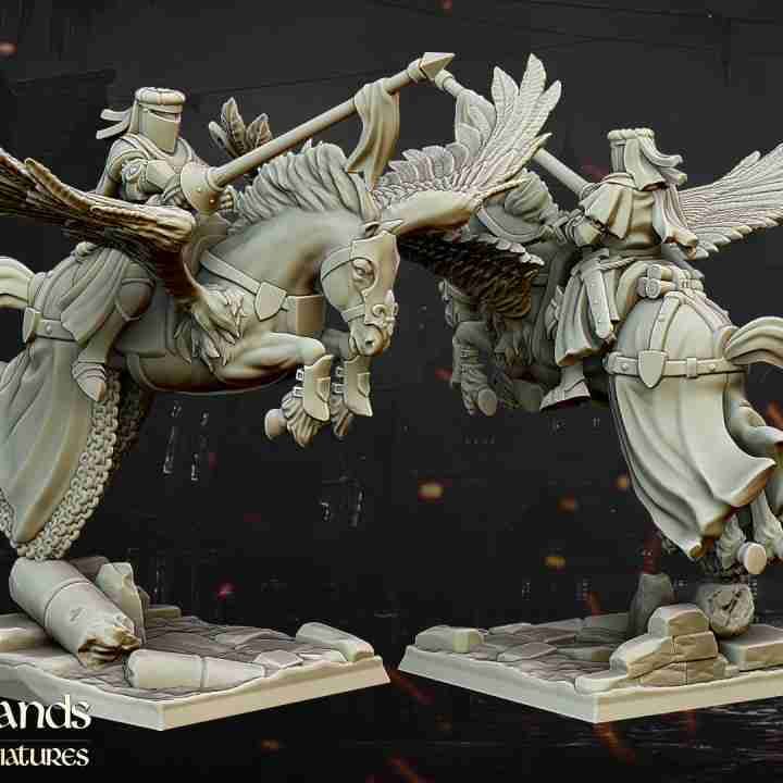 Pegasus Knight 3 - Highlands Miniatures - Gallia - The Medieval Kingdom