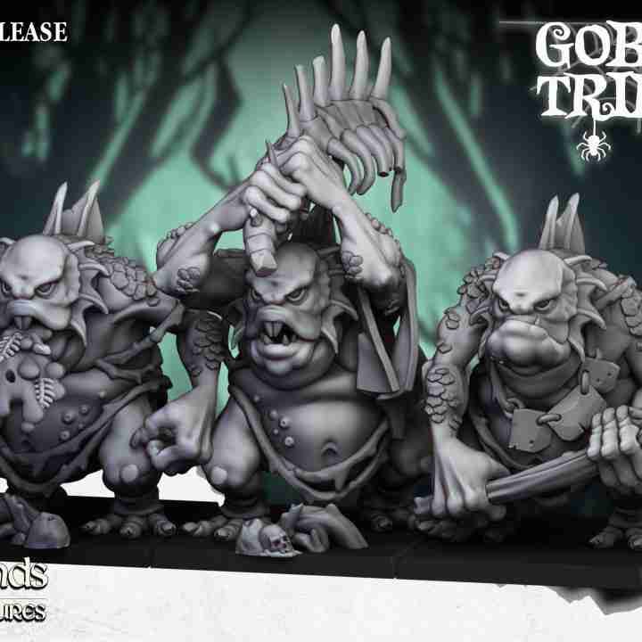 Swamp Trolls unit [3] - Highlands Miniatures - Goblin Tribes
