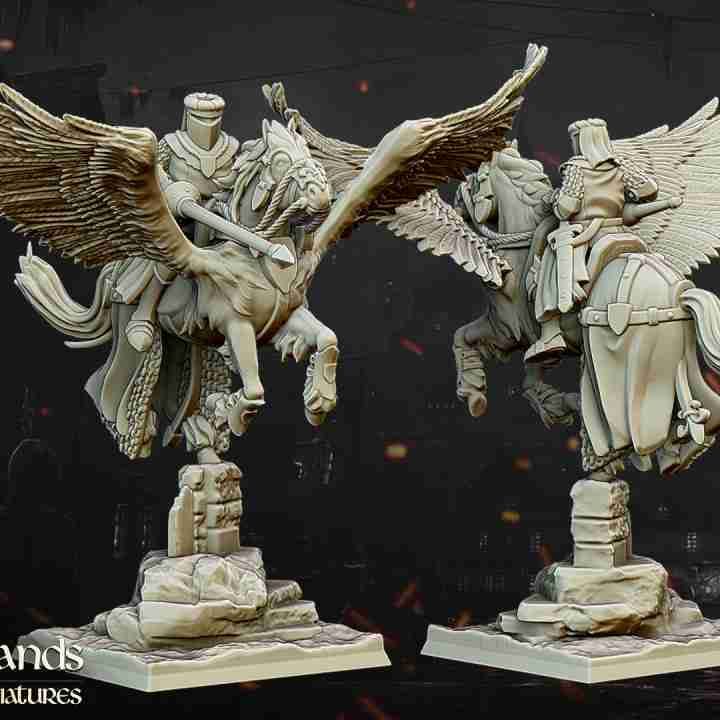 Pegasus Knight 1 - Highlands Miniatures - Gallia - The Medieval Kingdom