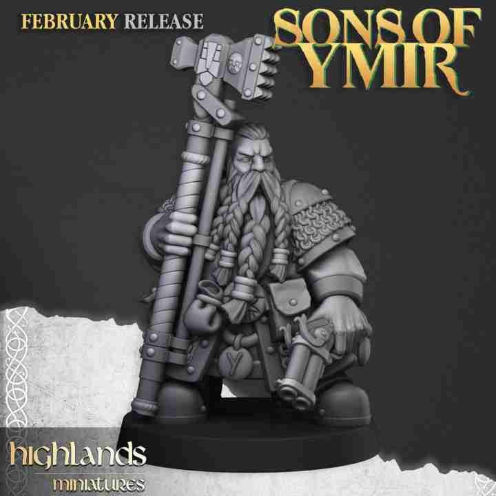Male Dwarf Engineer - Highlands Miniatures - Sons of Ymir