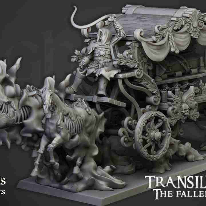 Undead Vampire Boyar Chariot Coach - Highlands Miniatures - Transilvanya - The Fallen Realm