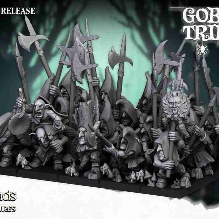 Swamp Goblins with Pikes- Highlands Miniatures - Goblin Tribes