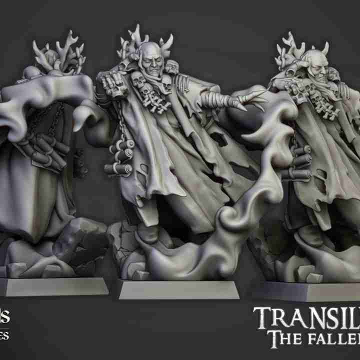 The Necromancer on Foot - Highlands Miniatures - Transilvanya - The Fallen Realm