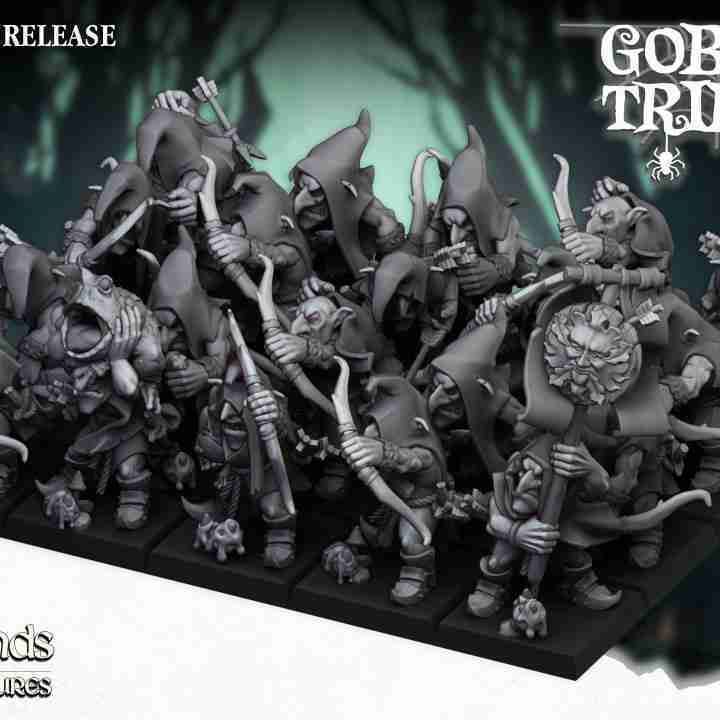 Swamp Goblins with Bows  - Highlands Miniatures - Goblin Tribes