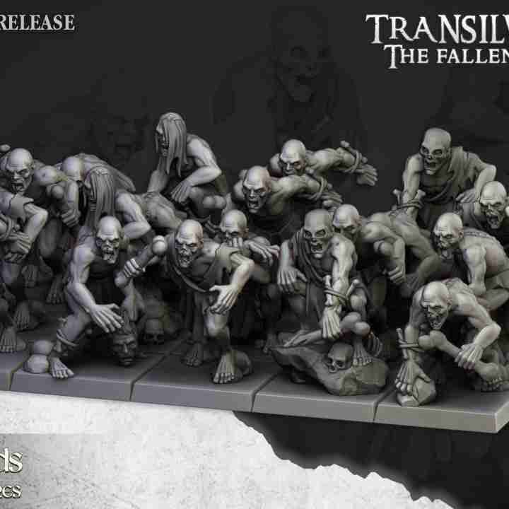 Undead Ghouls Unit - Highlands Miniatures -  Transilvanya - The Fallen Realm