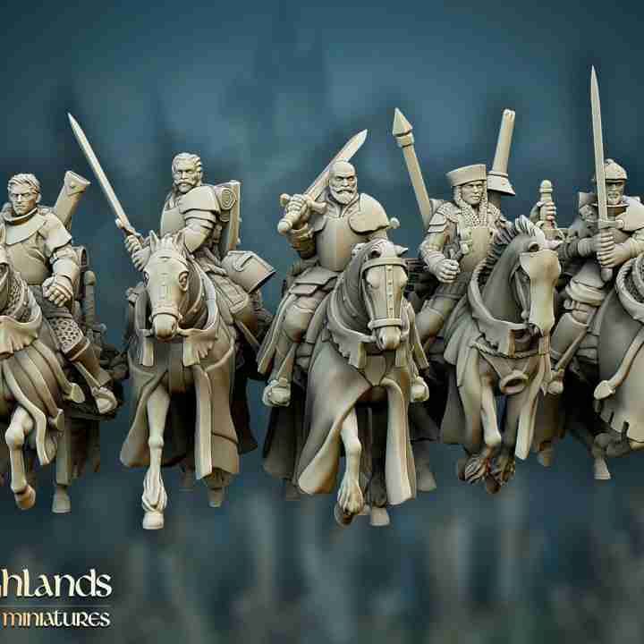 Questing Knights Core Unit - Highlands Miniatures - Gallia - The Medieval Kingdom
