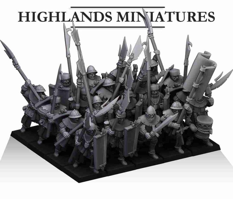 Men at Arms Unit on Foot  - Highlands Miniatures - Gallia - The Medieval Kingdom