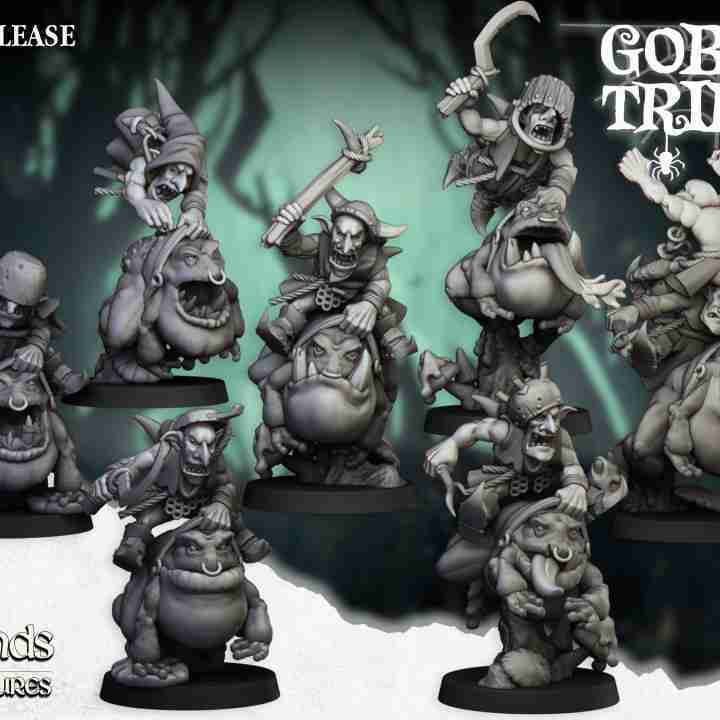 Swamp Goblin Frog Riders - Highlands Miniatures - Goblin Tribes