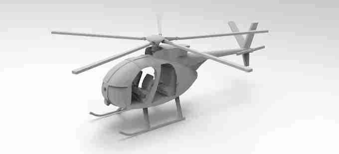 HUGHES HELICOPTER , stl file, Vietnam