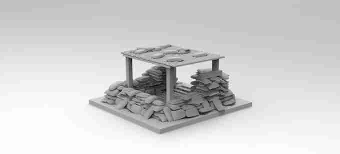 Gun Nest stl file, Vietnam , ww2