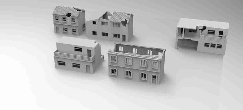 Hue Town centre Setup, stl file, Vietnam , ww2