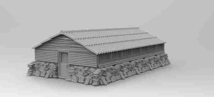 Large Barracks , stl file, Vietnam , ww2 ,