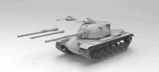 M48 PATTON TANK WITH BARREL OPTIONS , stl file, Vietnam