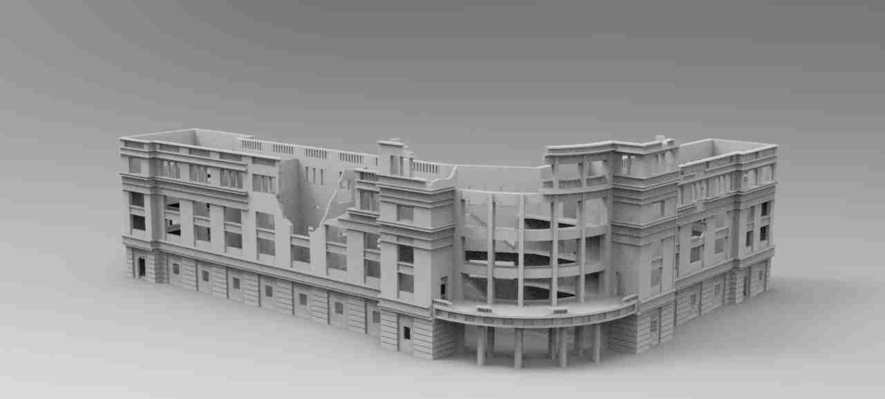 Stalingrad Department Store , stl file, World War 2