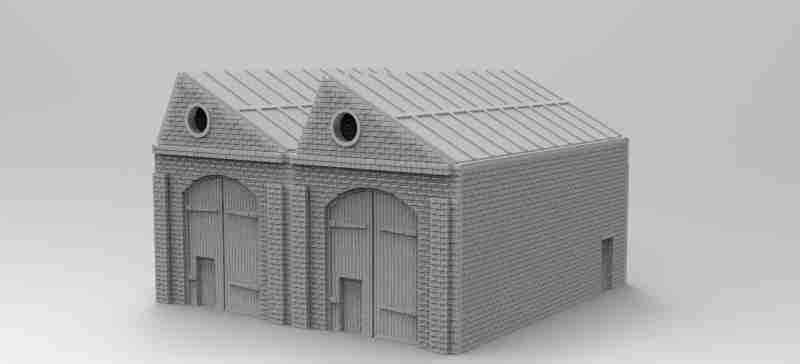 Dock Warehouse , stl file, World War 2