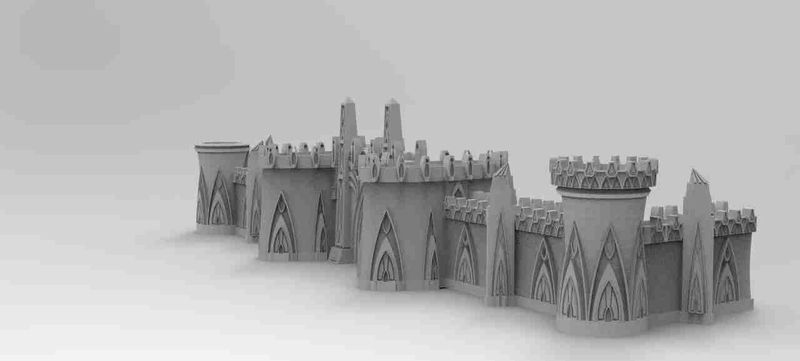Elven Walls , stl file, Fantasy