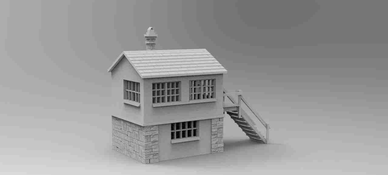 Signal Box Building , stl file, World War 2