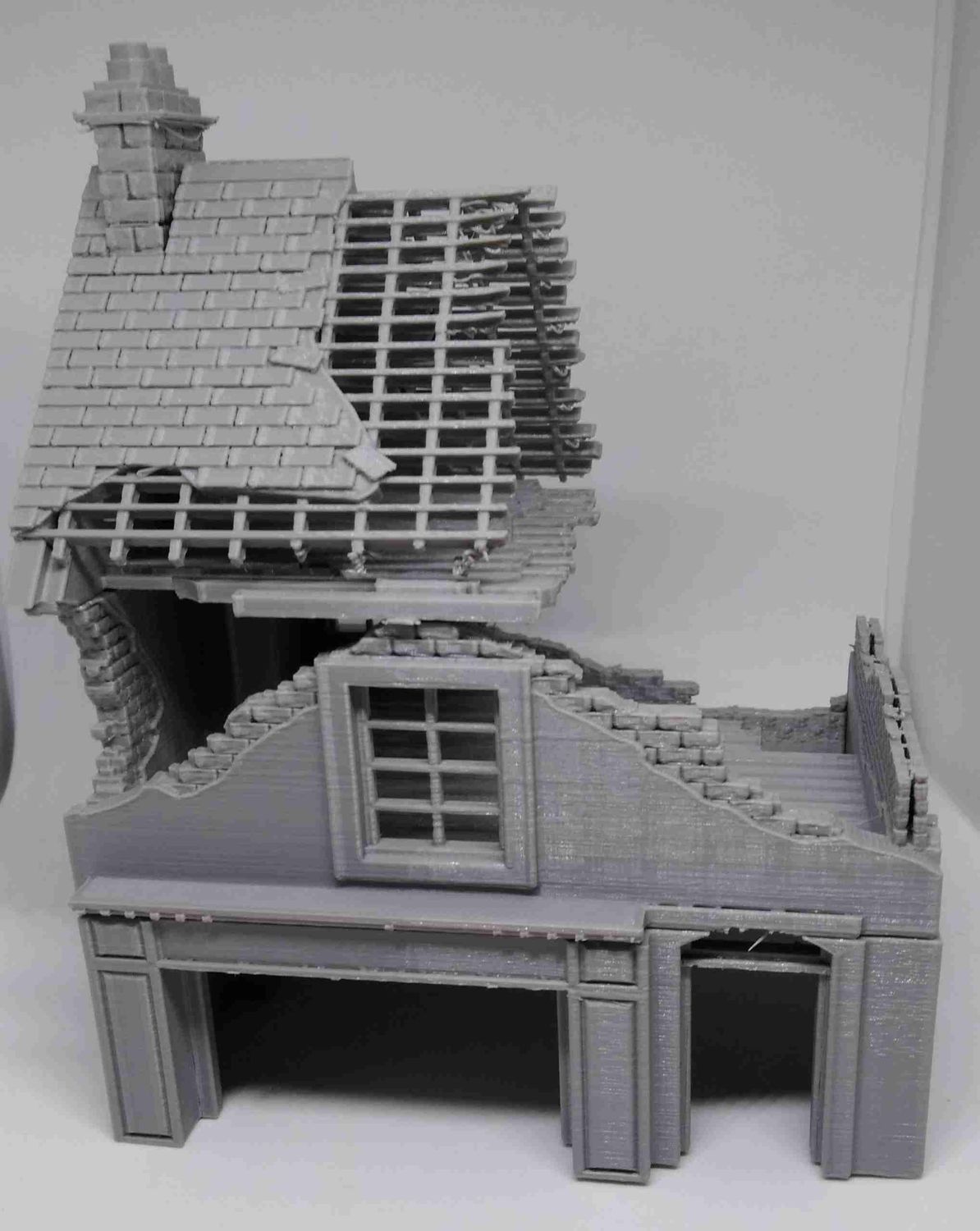 Normandy Street Ruin [ 4 buildings ]  , stl file, World War 2