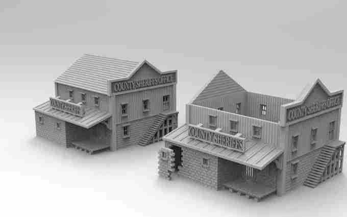 SHERIFFS OFFICE / BREAKOUT , stl file, Wild West