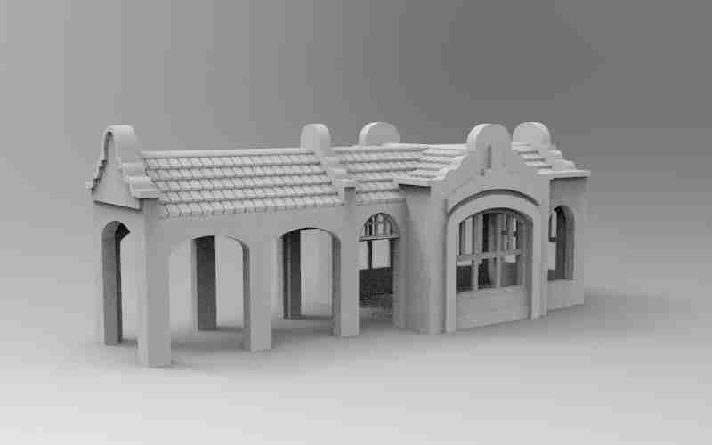 El Paso Train Station , stl file, Wild West