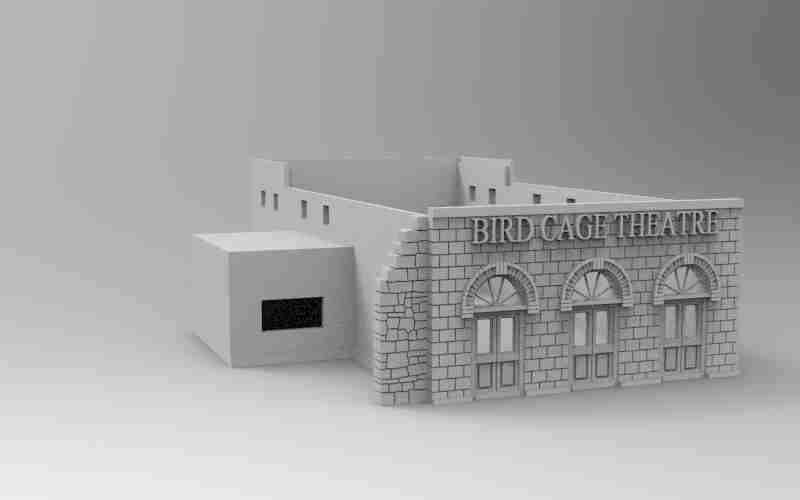 Bird Cage Theatre , stl file, Wild West
