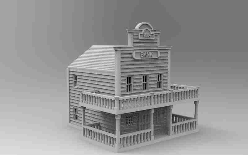 Alamo Bank , stl file, Wild West