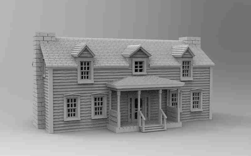Borden House , stl file, Wild West