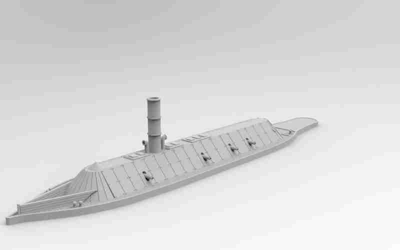 Ironclad Gun Boat , stl file, Wild West