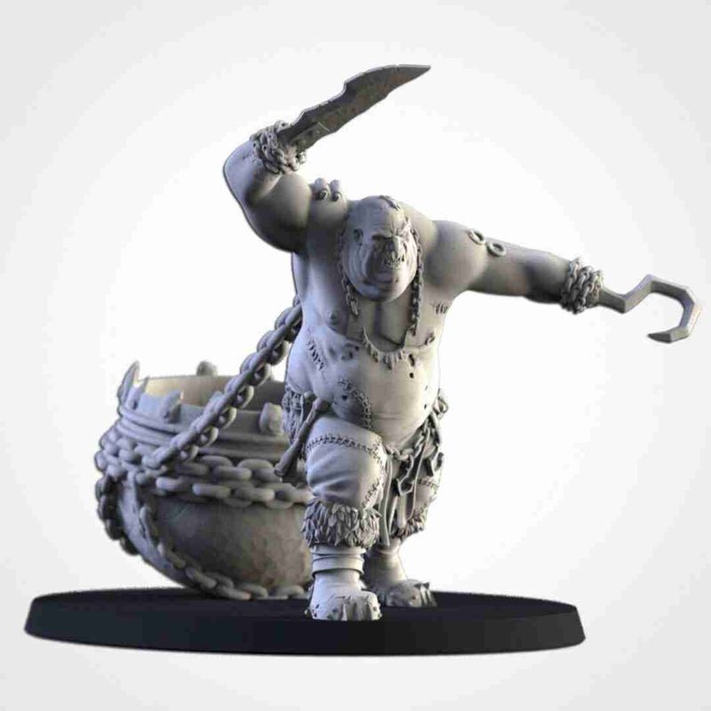 Ogre Butcher With Cauldron -  Txalri Factory Miniatures -   Ogres - The Northern Tribes