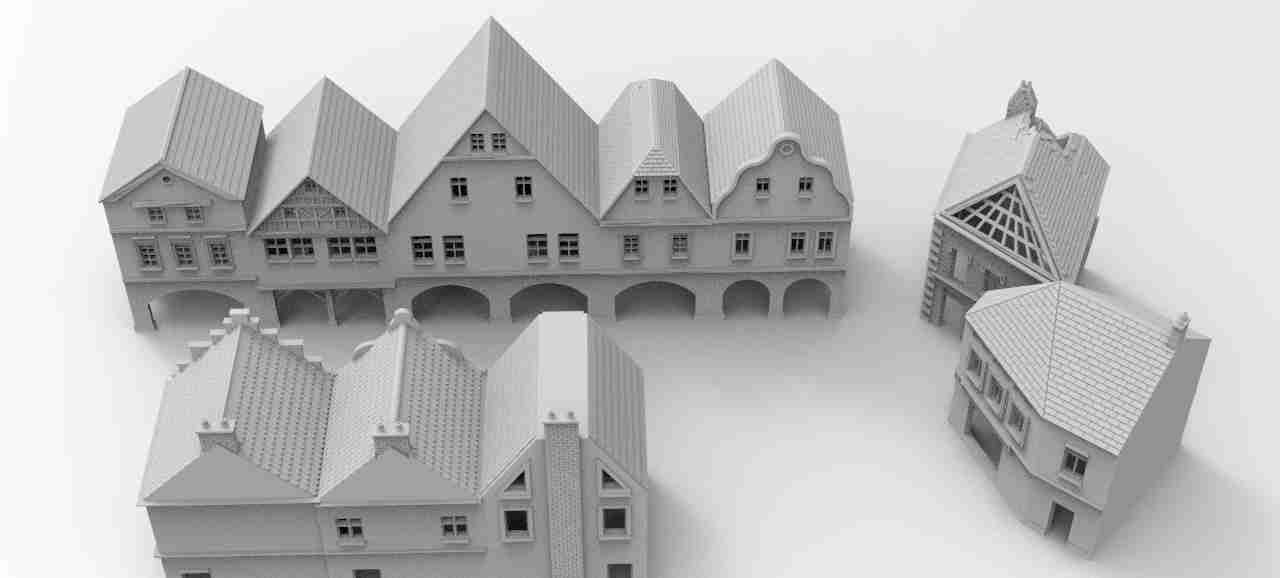 Dutch Town Shop Set , stl file, World War 2