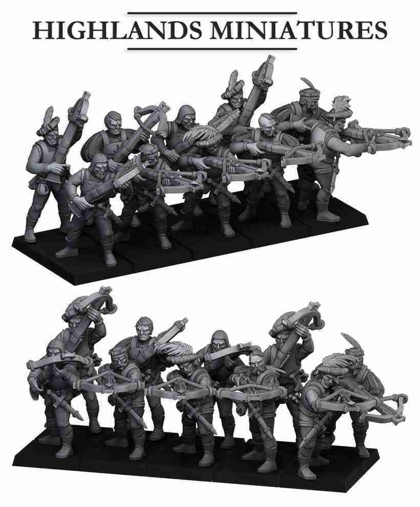 Sunland Empire Crossbows Unit New Version - Highlands Miniatures - The Empire of the Sun