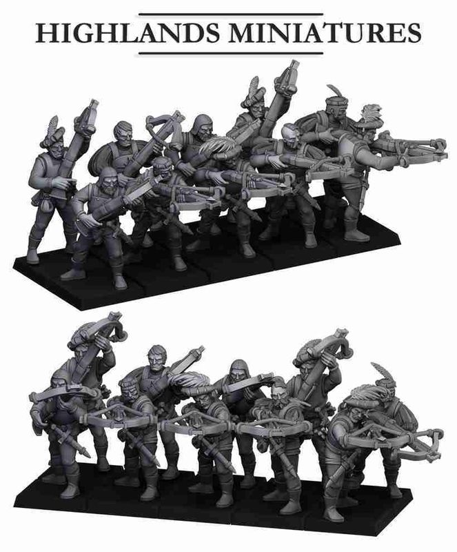 Sunland Empire Crossbows Unit New Version - Highlands Miniatures - The Empire of the Sun