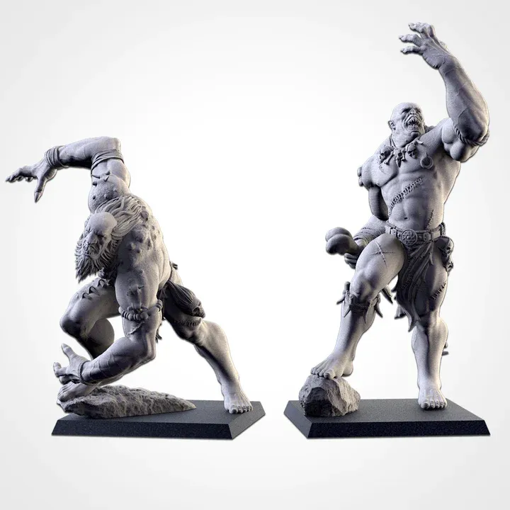 GORGER Unit [ 2 models ]  -  Txalri Factory Miniatures -  Ogres - The Northern Tribes
